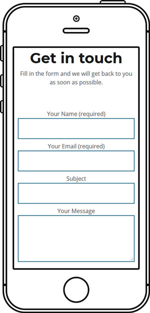 mobile contact form